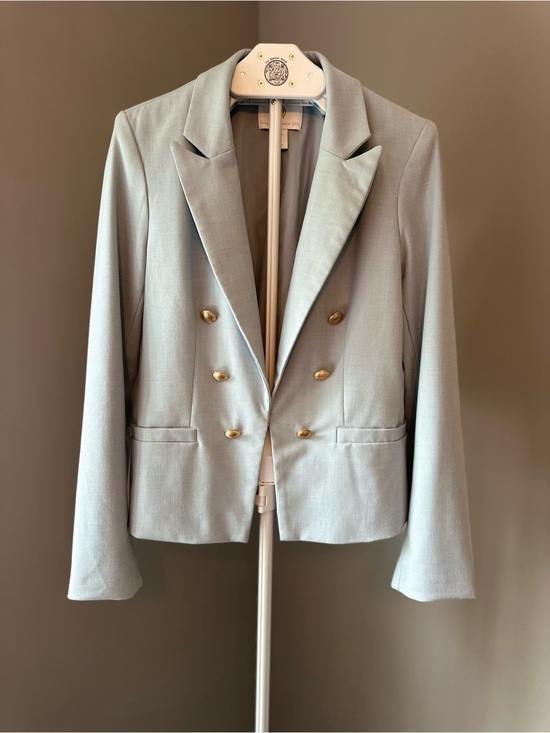 House of Harlow 1960 Jackets & Blazers - House of Harlow 1960 Light Blue Double-Breasted Blazer with Gold Buttons